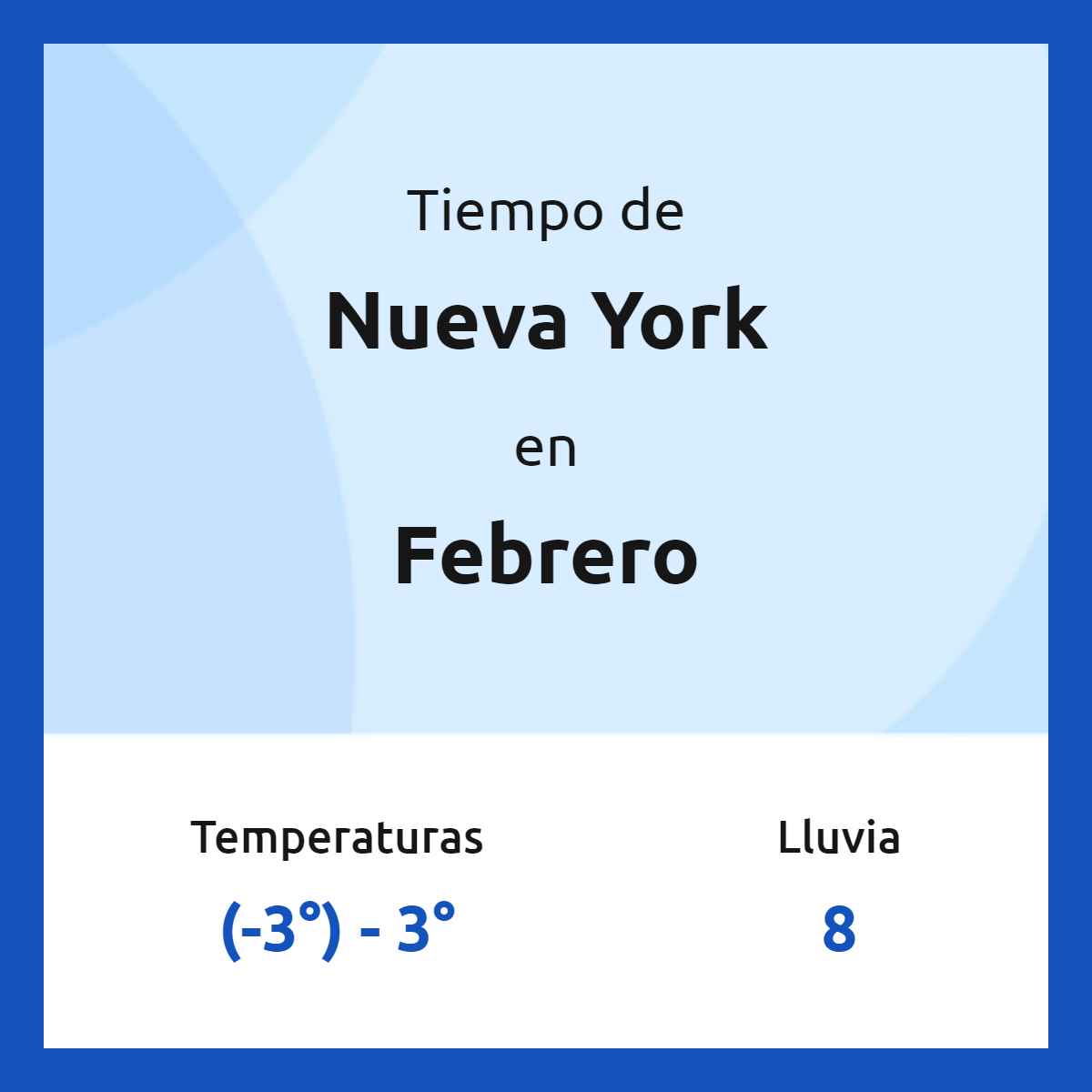 Clima en Nueva York en febrero 2024